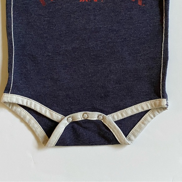 Boston Red Sox One Piece Size 0 3 Months Baseball snap Top MLB Blue Red Baby EUC - Picture 4 of 10